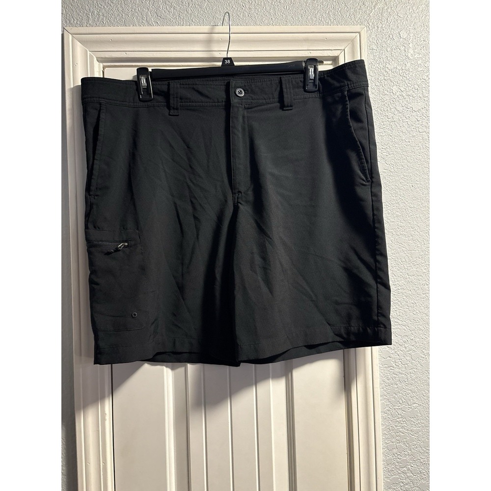 Magellan Outdoors Fish Gear Cargo Shorts Water Repellent Black Sz 40